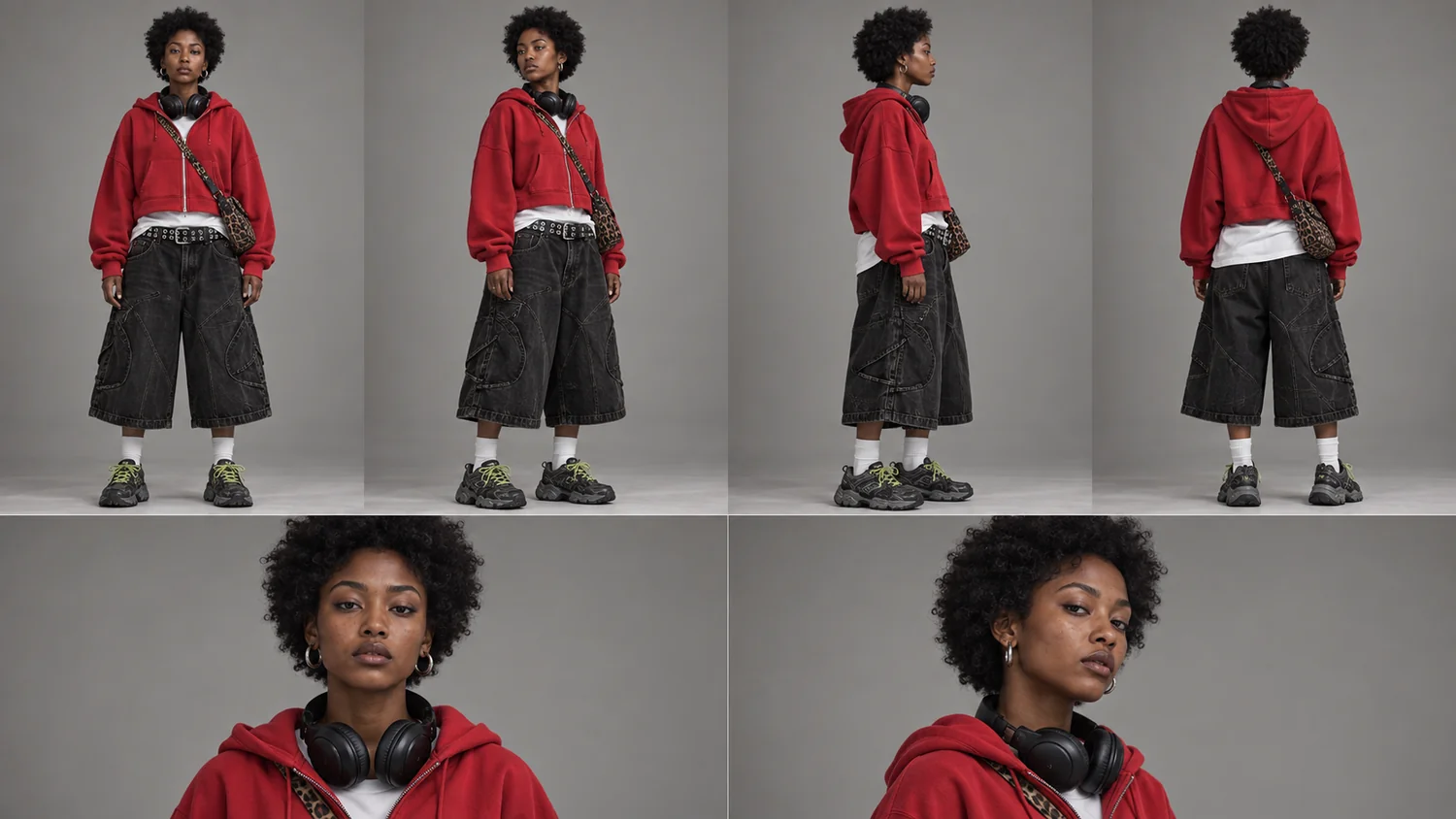 Lookbook · vermelho e preto